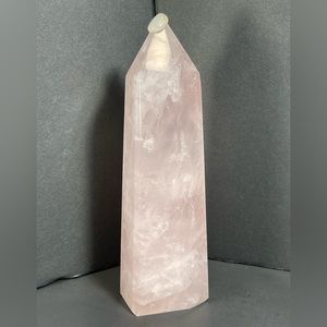 Natural Rose Quartz Obelisk Crystal Tower 324g
